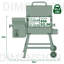 DAMNISS Barbecue électrique à granules de bois et fumoir avec couvercle, contrôle de la température PID, vert