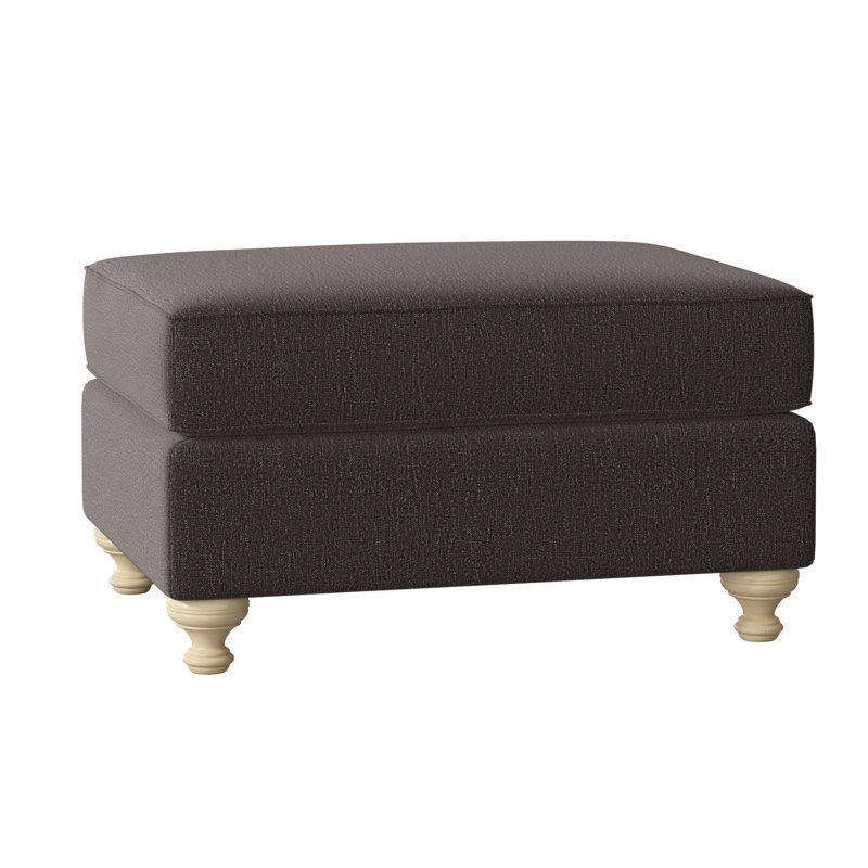 Duckling Upholstered Ottoman, Craftwood 45 Dark Gray Performance Chenille, Molasses