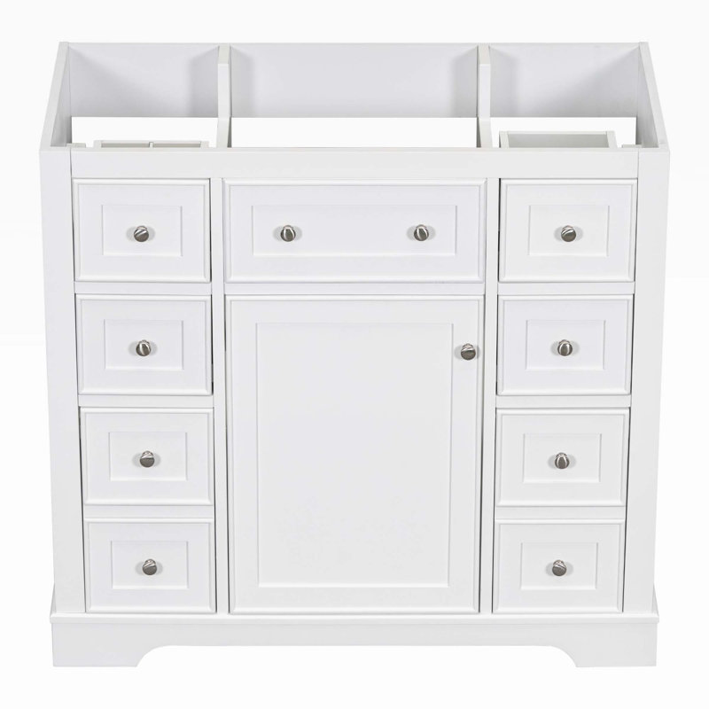 Base de meuble-lavabo simple 35,6 po seulement en blanc