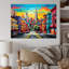 «Colorful Abstract San Francisco City», reproduction d'art sur toile-49336583-49336589