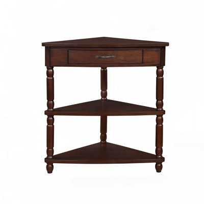 Triangle Corner Console Table with 3 Tier