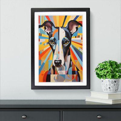 Greyhound Geometric No.2 - Framed Print