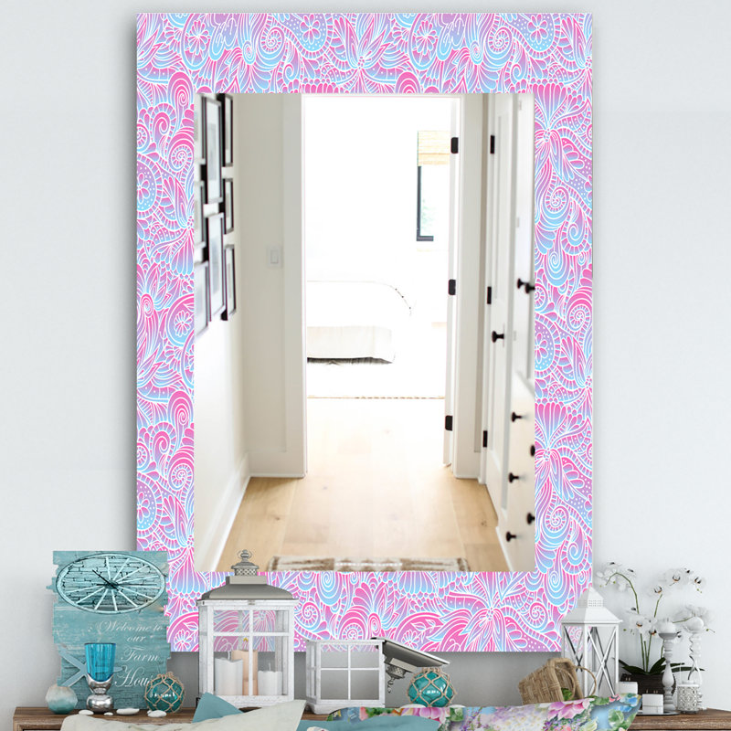 Miroir mural sphères 7 bohémien et éclectique, H 24 po x l 32 po