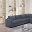 Ensemble de canapé moderne modulaire en velours côtelé gris foncé 6 pièces