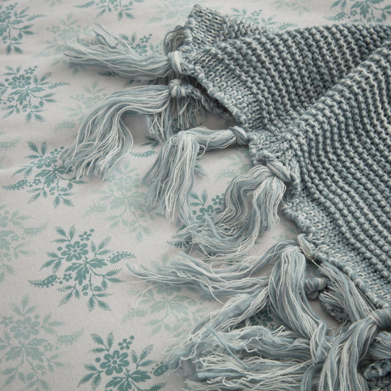 SOPHIE Brushed Cotton Duvet Cover Set, Single Duvet Cover + 1 Pillowcase, Teal