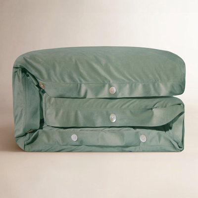 Arlington Seafoam Green Velvet Updated Classic Soft Duvet Cover