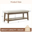 Polyester Upholstered Bench with Shelves-968571700