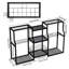 Heavy Duty Freestanding Metal Garden Tool Organizer Rack With Slots & Drill Rack, Garage Workshop Shed Storage Stand 
