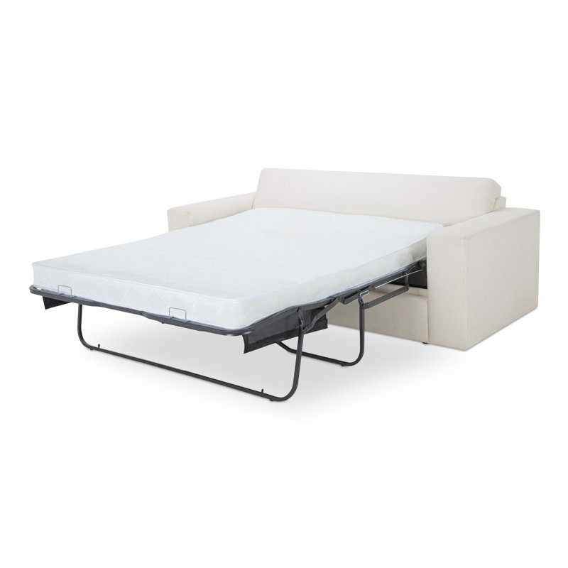 Kiran Sleeper Sofa, White Velvet