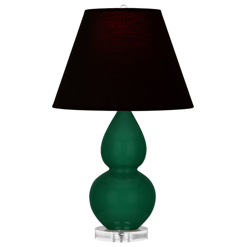 Petite lampe d'appoint à double gourde, Jungle, Noir / Rouge
