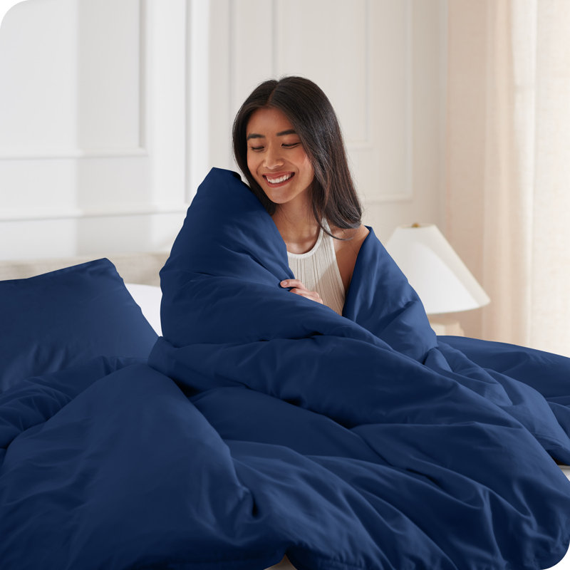 Duvet Cover, Dark Blue, Full Duvet Cover + 2 Standard Shams