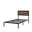 Steens Modern Metal Bed frame with Bamboo Headboard-394869142