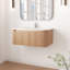 Meuble-lavabo mural 36 po avec comptoir en marbre artificiel Arcora