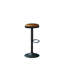 Swivel Upholstered Adjustable Height Counter Stool with Metal Frame-1590906315