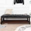 Banc de chambre et de base en bois rembourré. Siège entièrement rembourré en éponge. Fabrication. Housse de protection souple. Structure en bois massif et pieds en bouleau. L 58,99 po x P 19,47 po x H 17,45 po. Banc noir pour vestibule. Base.
