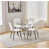 4 Argyle Grid White Velvet Chairs is out of stock