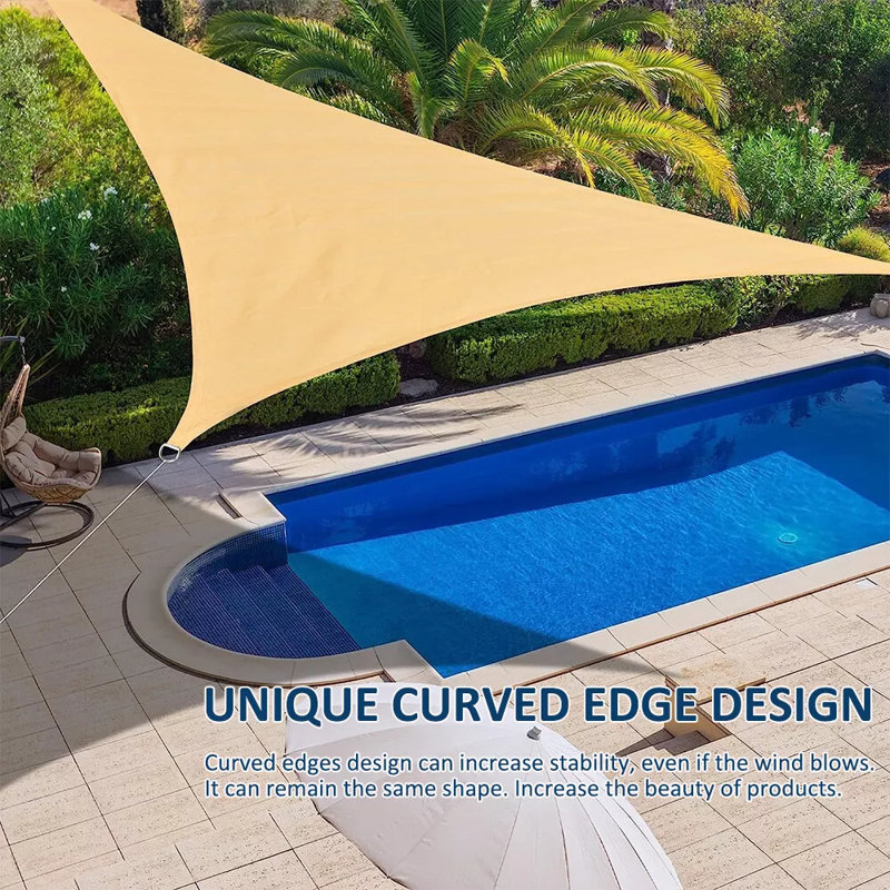Toile d'ombrage triangulaire 8 ', Sable