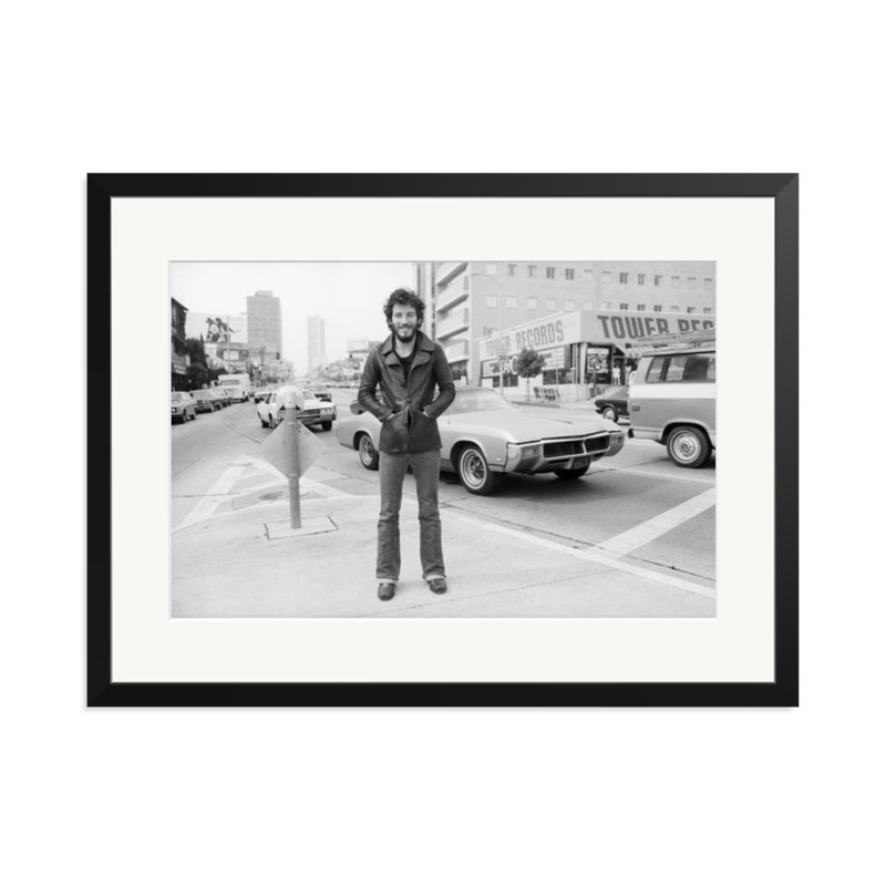 Bruce Springsteen on Sunset Strip, Black, 23" H x 31" W