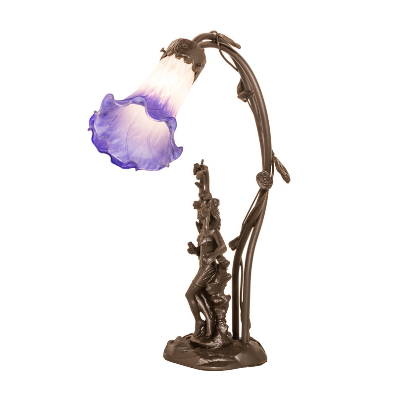 Diop Table Lamp, Blue/White