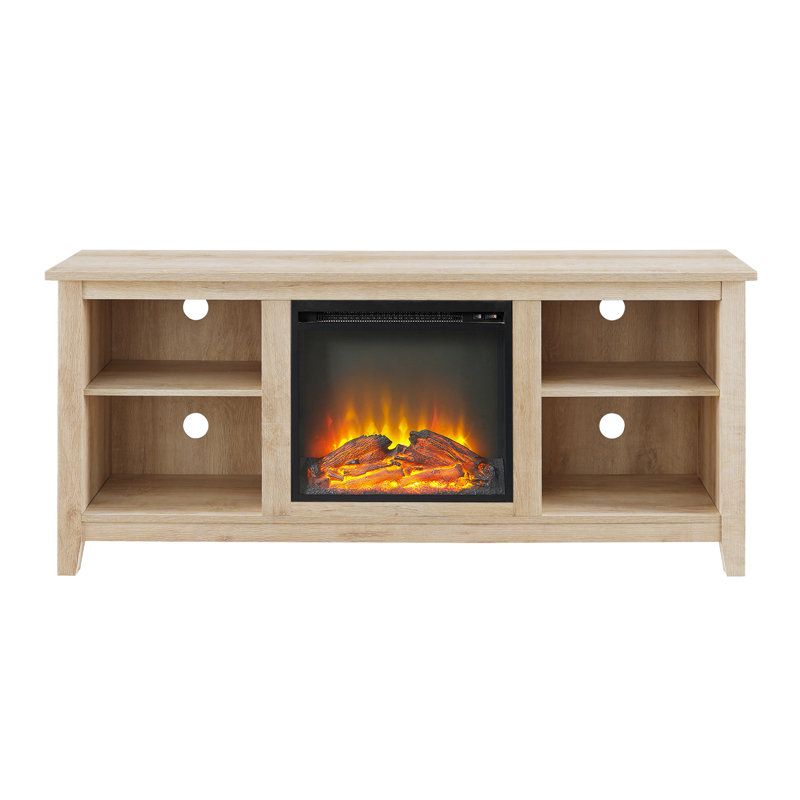 Dorine TV Stand Fireplace, Oak