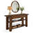 Nastya 54" Wide Industrial Rustic Solid Wood Metal Rectangular Console Media Table With 2 Shelves