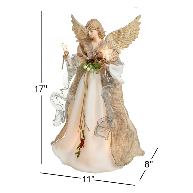 17'' Fabric Lighted Tree Topper
