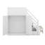 Lit superposé simple au-dessus de double avec lumières DEL, lit superposé en bois massif avec tablettes, escaliers et garde-robe-1176179139