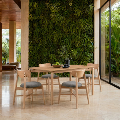 Solid Wood Upholstered Dining Set