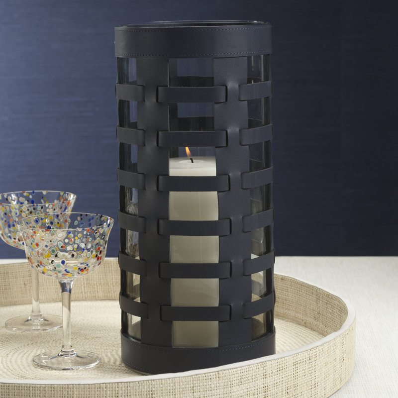 Vase en verre tissé Nappa, Marine