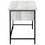 Bureau d'ordinateur de 55 po pour bureau à domicile, finition en stratifié gris, rangement à 3 tiroirs, métal noir, écriture moderne et spacieuse avec style, stratifié, élégant