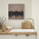 Minimal sépia forêt réflexion calme nature silhouette décoration murale pour le salon chambre à coucher encadrée toile chambre à coucher principale œuvre d'art