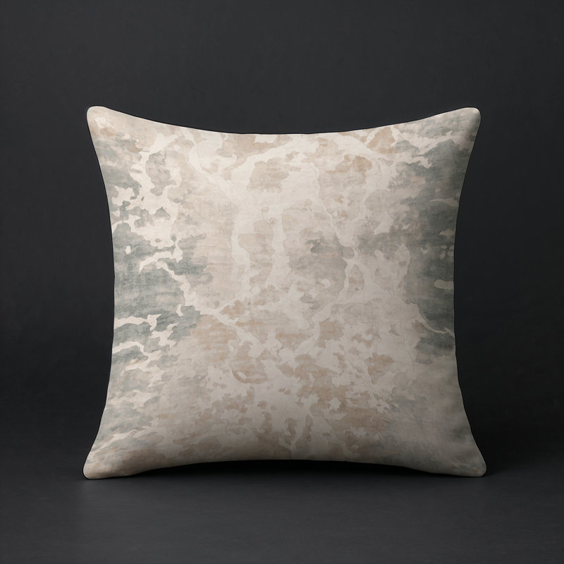 Coussin décoratif intérieur et extérieur Modern, Carré 16 po, Beige 2