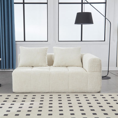 Canapé modulaire Boneless Minimalist en tissu de présentation de qualité supérieure résistant au froissement avec une conception ergonomique