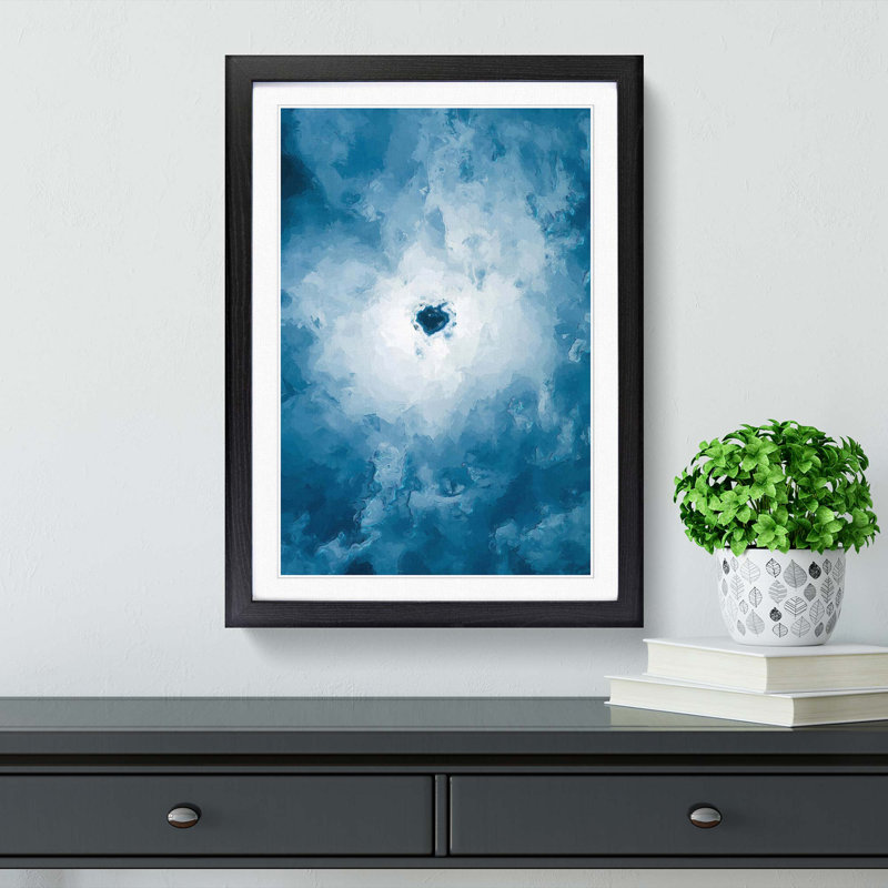 Black Hole in the Clouds in Abstract - Picture Frame Graphic Art Print, 65cm H x 48cm W x 2cm D, Black Framed
