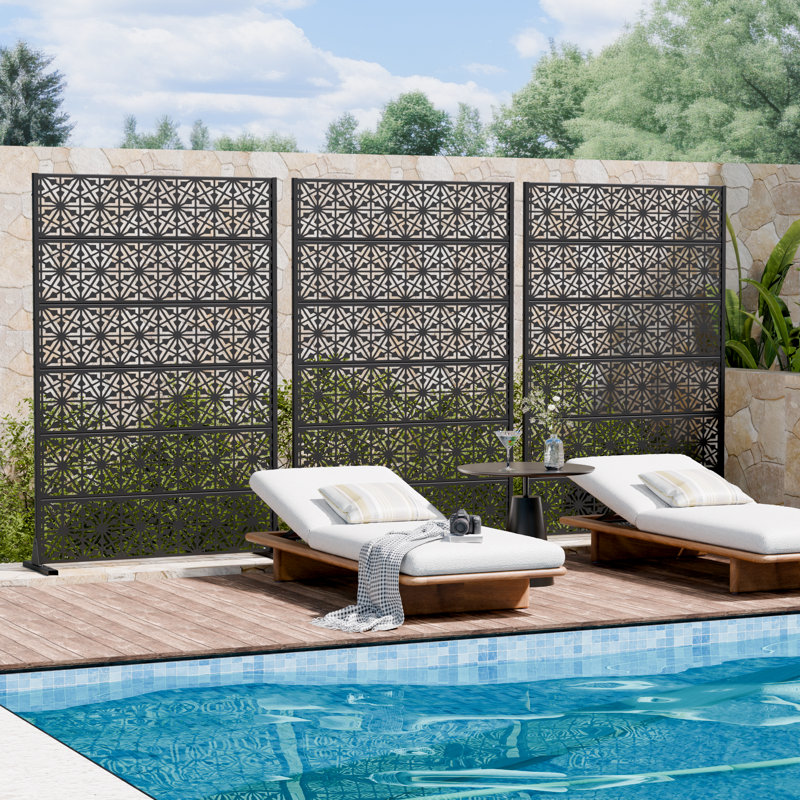 Outdoor Privacy Screen, Noir