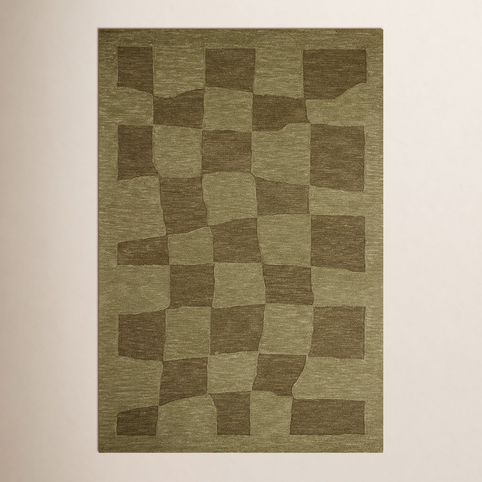 Leanne Ford x Loloi Craven Green Olive Rug, Square 1'6"