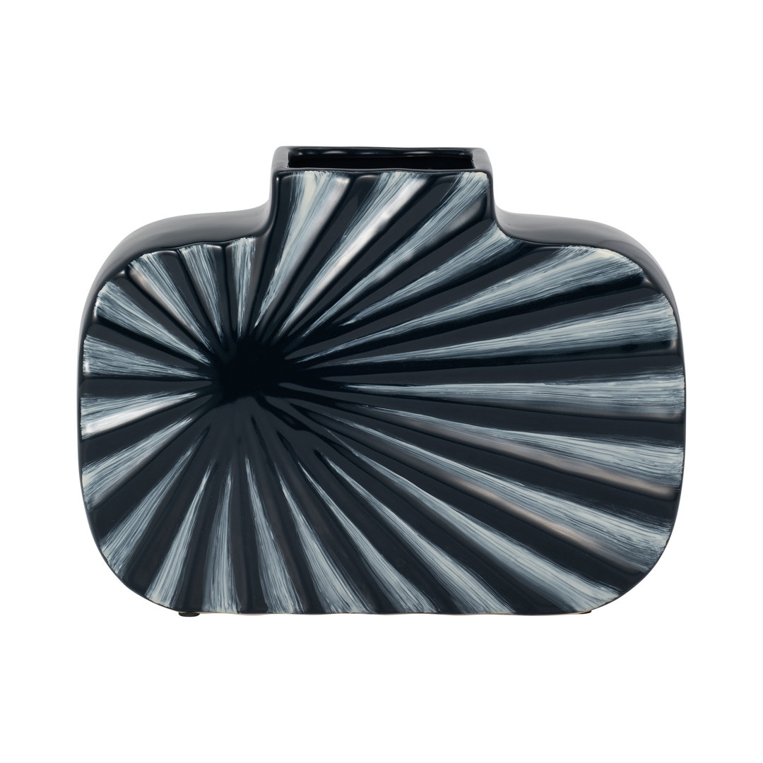 Jeree Modern Stoneware Ceramic Vase with Sculptural Dimensional Detailing and Contemporary Silhouette for Stylish Decorative Accent George Oliver