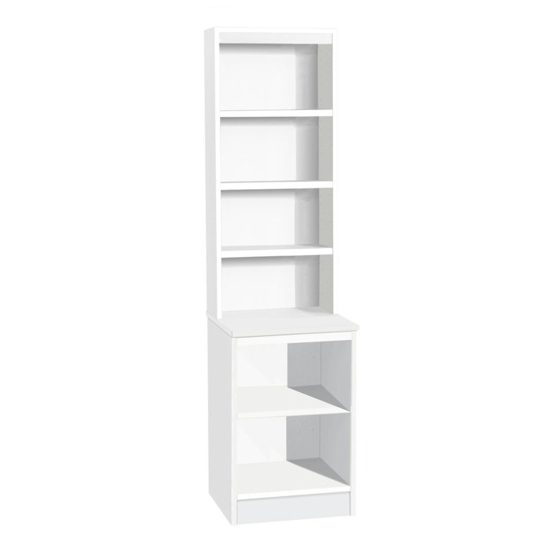 Brendalis 182cm H x 48cm W Standard Bookcase, White