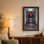 Silhouette, marche par un escalier pluvieux, art mural sur toile-2072870940