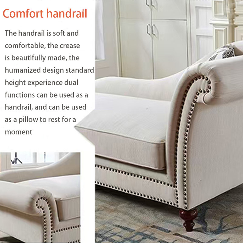 Fauteuil inclinable léger en flanelle de luxe, Orienté à droite, Beige