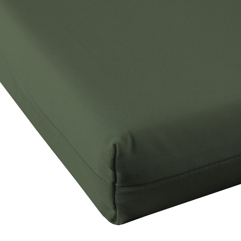  Coussin de chaise en lin résistant à l'eau 2 pouces, ensemble de 4, Vert