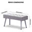 Dining Table and 2 Chairs And Bench Oak Effect Wood Table 1 Grey Velvet Chairs Dining Room-1645690656-1645690658