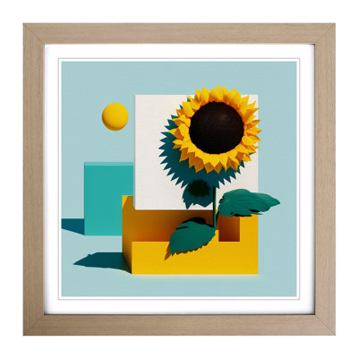 Sunflower Suprematism - Framed Print