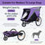 Remorque de vélo 2 en 1 et chariot à poussoir pour animaux de compagnie - attache amovible, roues à dégagement rapide et sac de rangement en dessous, peut supporter jusqu'à 100 lb