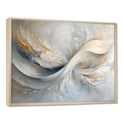 Weitzel Grey White Waves Of Introspection II - Abstract Collages Wall Art