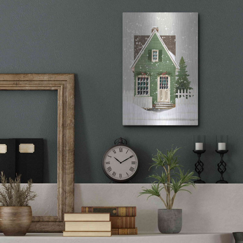 «Holiday Home» par House Fenway, art mural en métal, H 16 po x l 12 po