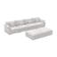Upholstered U-shaped Symmetrical Sectional With Ottoman-1963980653