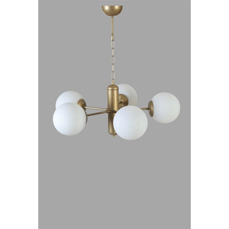 Chandle Chandelier, Gold/White