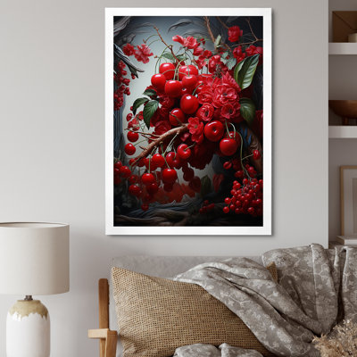 Red Cherry Tree Explosion 2 - Cherry Wall Art