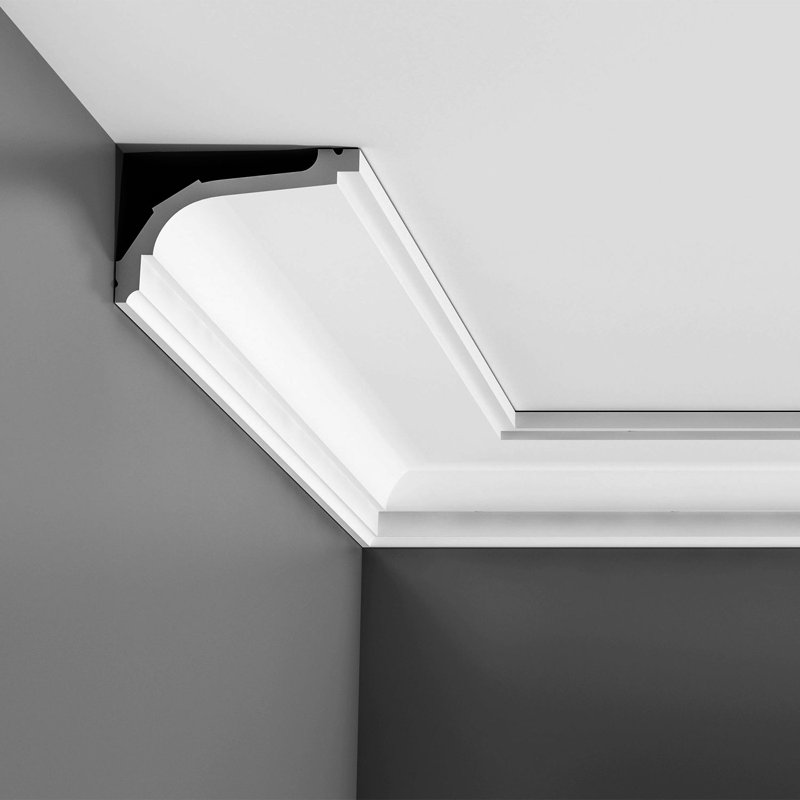 ORAC DECOR 13-3/4 in. x 10-3/4 in. x 78-3/4 in. Primed White Plain Polyurethane Crown Moulding (4-Pack)